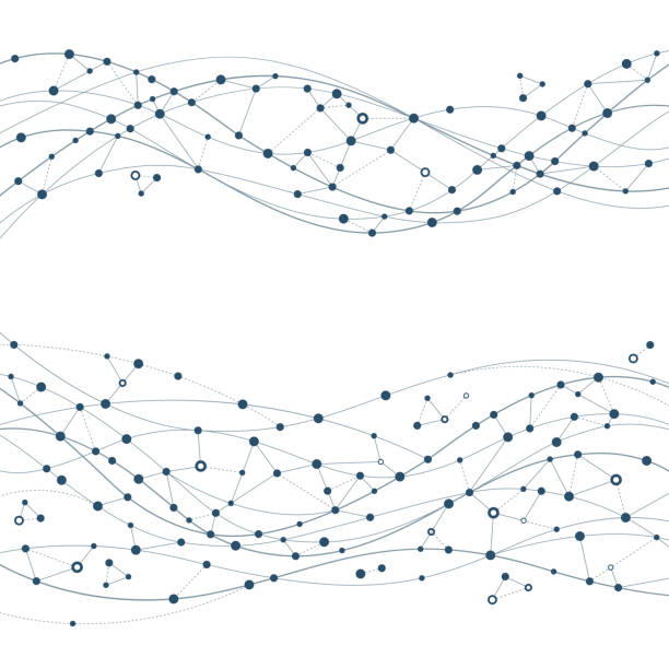 abstraktní síť - tvorba sítě kontaktů stock ilustrace