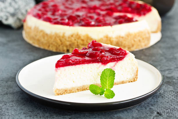 istock Cheesecake with Cherry Jelly. 1055430506
