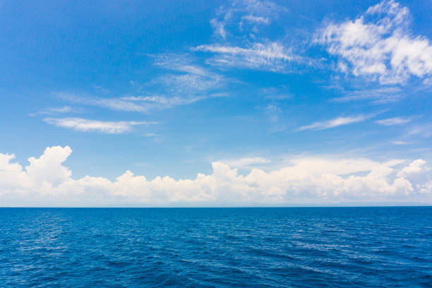 istock Blue sky with cloud in sea background 1055432680