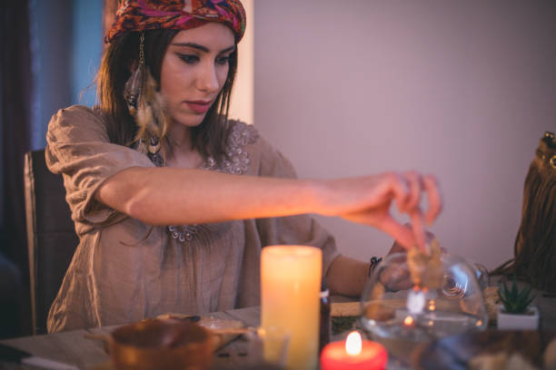 istock Woman making natural cosmetics, top view 1055435142