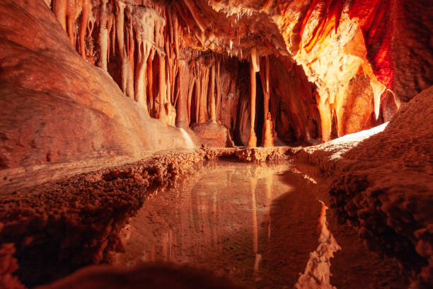 istock Beautiful section of an underground cave in Australia 1055436098