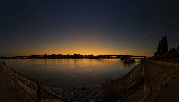 istock Sunset behind the Rhine in Bonn 1055436258