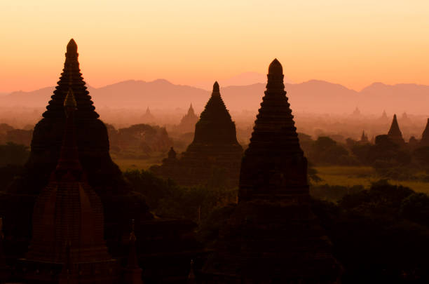 istock Scenic sunrise above Bagan in Myanmar 1055439976