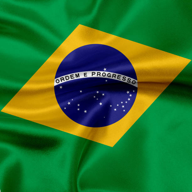 bandera de brasil que agita el fondo - flag brazil brazilian flag dirty fotografías e imágenes de stock