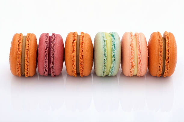 istock lot of colorful macarons on white background 1055460174