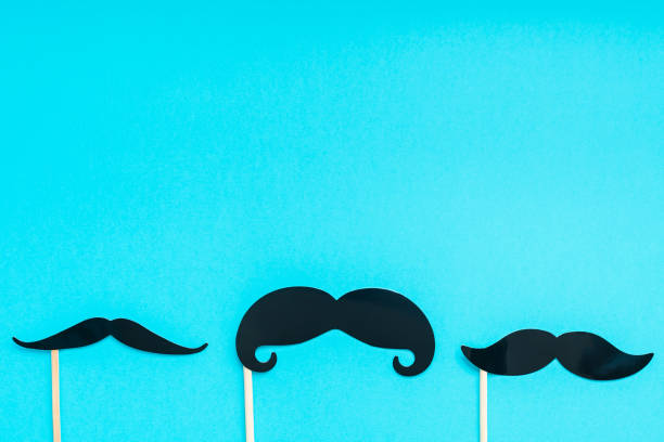 istock Paper moustaches for men fathers dad concept 1055464678