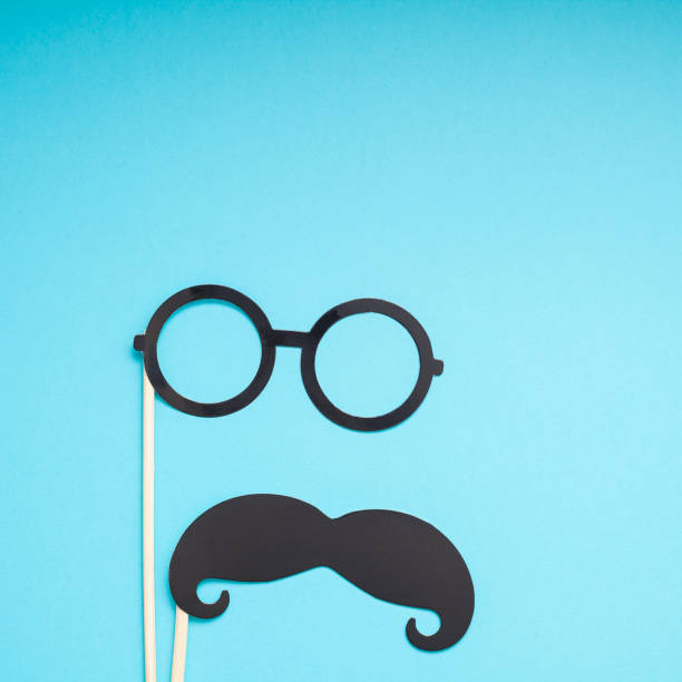 istock Paper moustaches for men fathers dad concept 1055464926