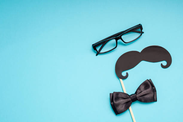 istock Paper moustaches for men fathers dad concept 1055465180
