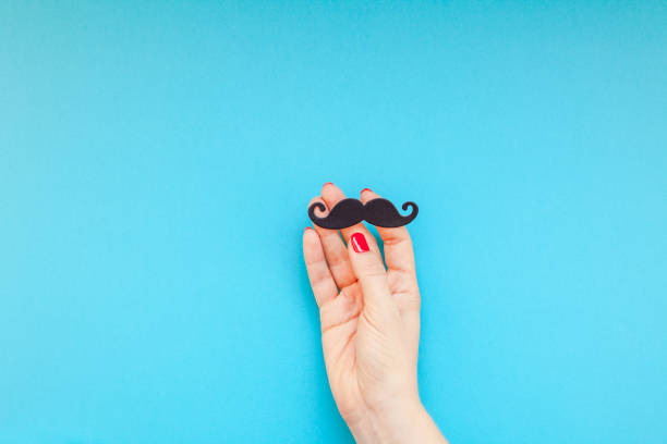 istock Paper moustaches for men fathers dad concept 1055465358