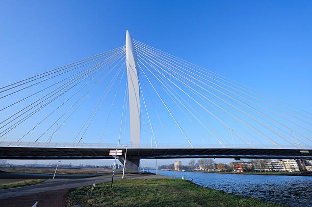 istock Cable-stayed bridge Prins Clausbrug in Utrecht the Netherlands 105547262