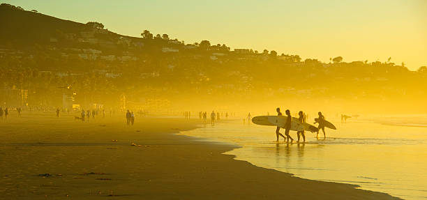 surfistas, la jolla terra. san diego, califórnia - surfing california surf beach - fotografias e filmes do acervo