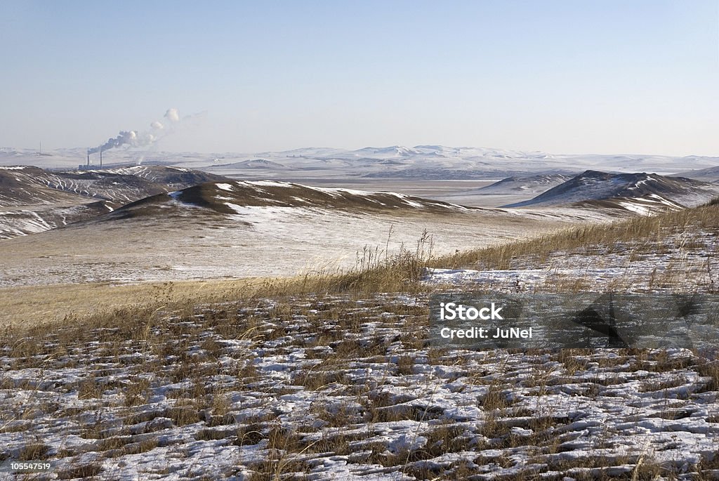 Baikal Estepe na China-Rússia limite - Royalty-free Sibéria Foto de stock