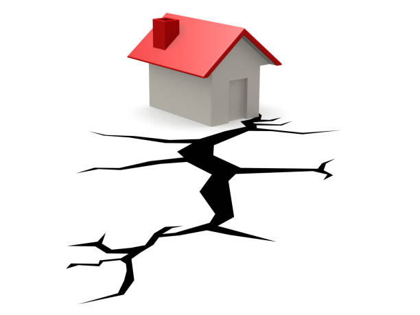 istock House and a crack hole 1055477344
