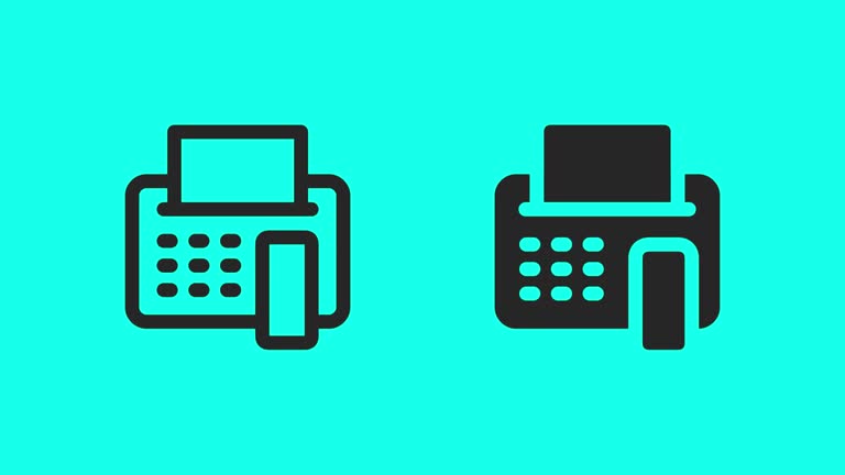 Fax Icons - Vector Animate