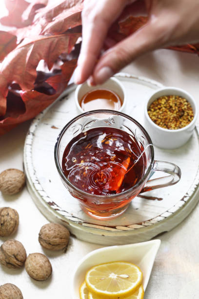 istock Tea drink on autumnal afternoon. 1055479744