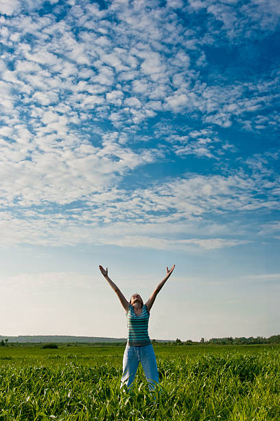 istock woman enjoying with nature 105548236