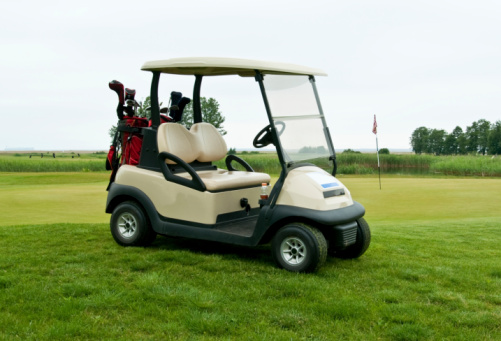 Relaxing Ride: Golf Buggy Scenery