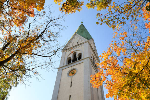 The Kaliningrad Puppet Theater through the autumn foliage