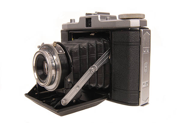 istock old photo camera isolated on white background 105549317