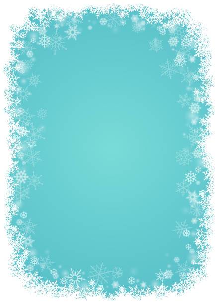 눈송이 배경 - christmas snow frame snowflake stock illustrations