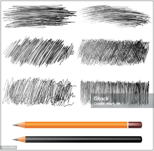 Vetores de Texturas De Lápis e mais imagens de Lápis - Lápis, Texturizado - Descrição Geral, Desenho