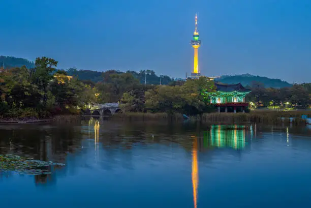 Daegu tower, a landmark or symbol of daegu city