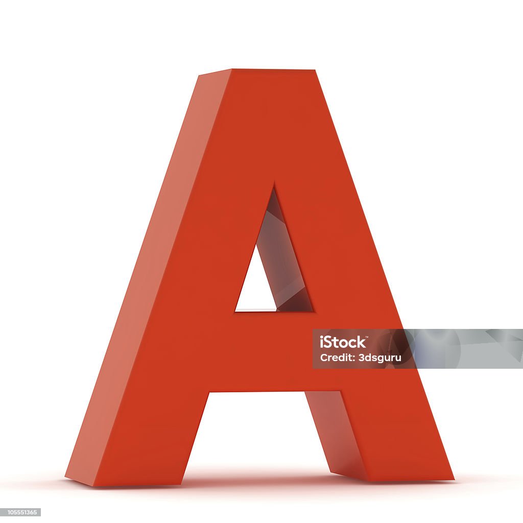 Litera A-Red tworzyw sztucznych - Zbiór zdjęć royalty-free (Litera A)