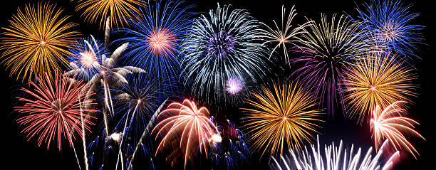 istock Fireworks of multiple colors 105551635