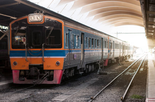 istock Train at station Thailand 1055517696