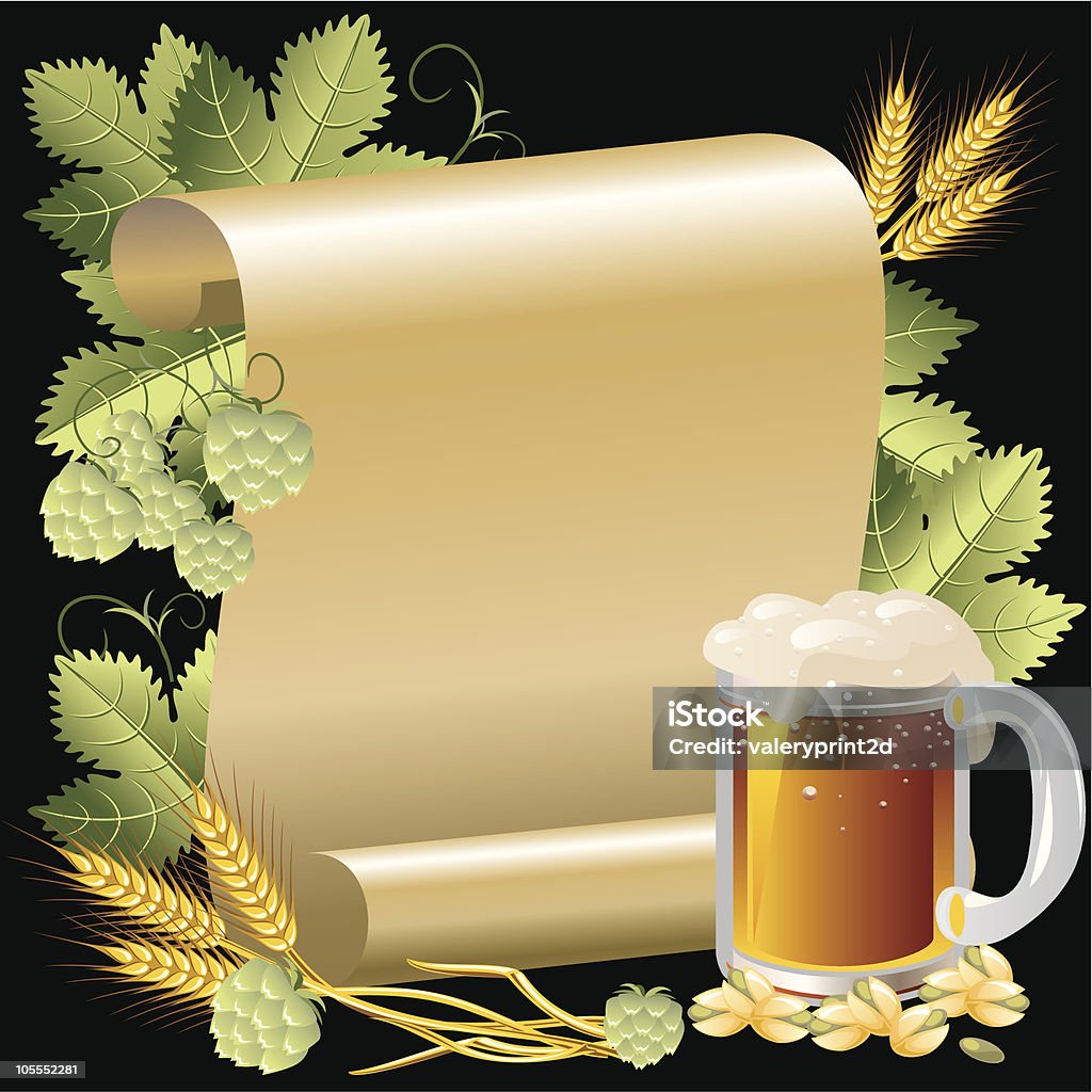 Пиво и отворотами - Векторная графика Алкоголь - напиток роялти-фри