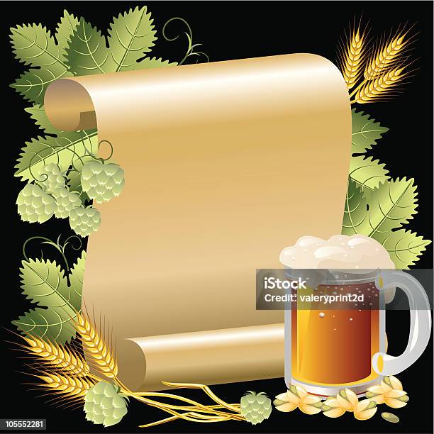 Пиво И Отворотами — стоковая векторная графика и другие изображения на тему Алкоголь - напиток - Алкоголь - напиток, Без людей, Блестящий