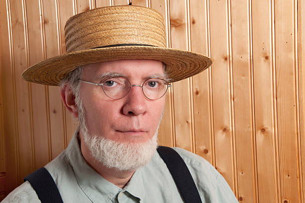 Portrait of an Amish Man  amish photos stock pictures, royalty-free photos & images