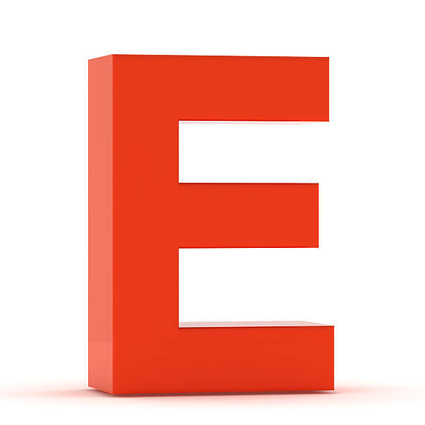 The Letter E - Red Plastic The letter e - red plastic. 3d red letter e stock pictures, royalty-free photos & images