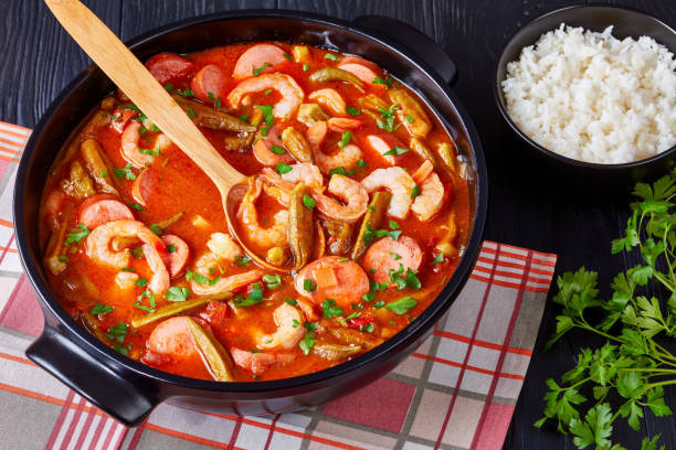 istock delicious shrimp and baby Okra Stew 1055532428