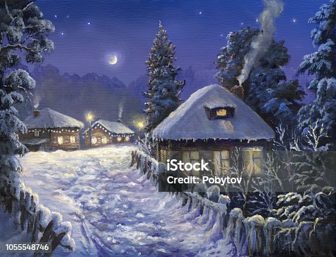 istock winter holiday in the village 1055548746