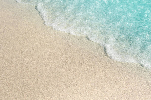 istock Sand and water on the sandy beach. 1055552808