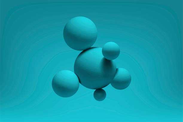 ilustrações de stock, clip art, desenhos animados e ícones de abstract realistic 3d spheres structure background. vector illustration - white molecule