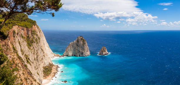 istock Keri cliffs in Zakynthos (Zante) island in Greece 1055555182