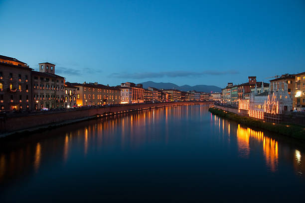 istock Arno River view in Pisa during Patron Saint Celebration 105555578