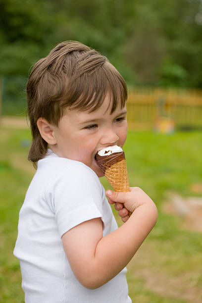 istock The little boy eats ice-cream 105556725