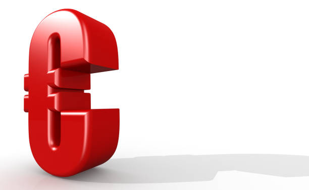 istock Red Euro sign in white and isolated 1055570446