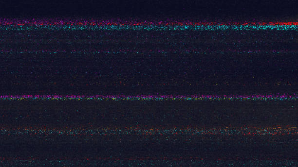 design unico abstract digital pixel noise glitch error video damage - vcr foto e immagini stock