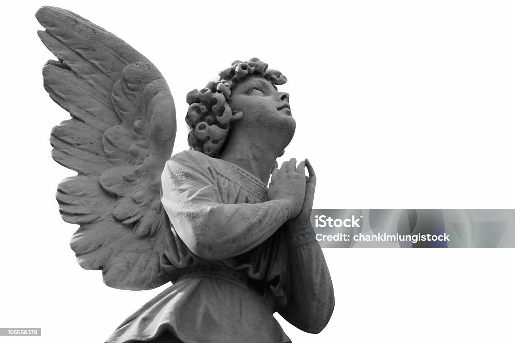 Beten mit weißem Hintergrund - Lizenzfrei Engel Stock-Foto