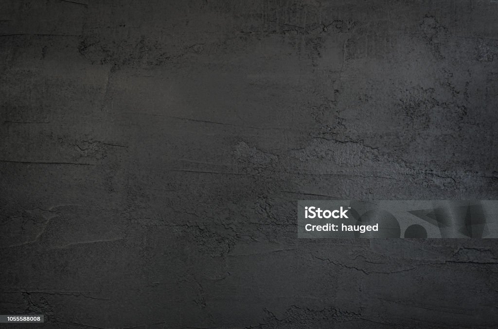 Dark gray and black texture concrete background Blackboard, Stone - Object, Shadow, Material Textured Stock Photo