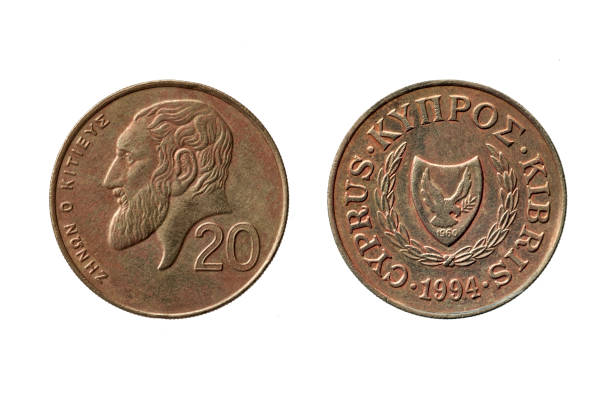 istock Greek old 20 cents coin dated 1994 1055597892