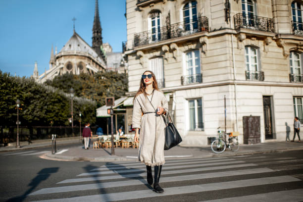 istock Woman walking in Paris 1055602744