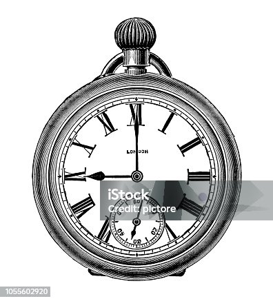istock Pocket Watch Silver (XXXL) 1055602920