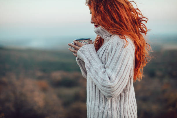The best comfort on a cold day The best comfort on a cold day red hair stock pictures, royalty-free photos & images
