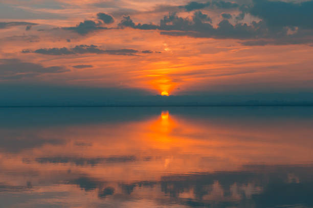 istock perfect reflection in the lagoon 1055615472