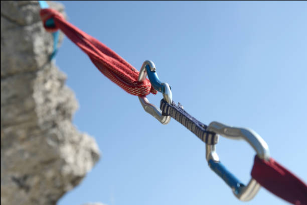 Carabiner Carabiner and Climbing Equipment carabiner stock pictures, royalty-free photos & images